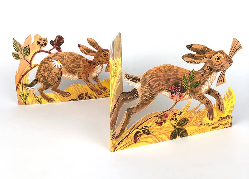 Hares Collage Card - Mark Hearld