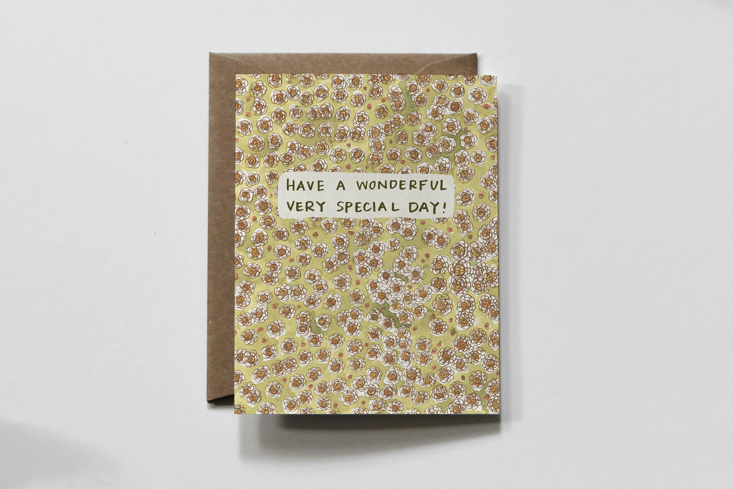 Belmont | Watercolor Green Floral Birthday Greeting Card