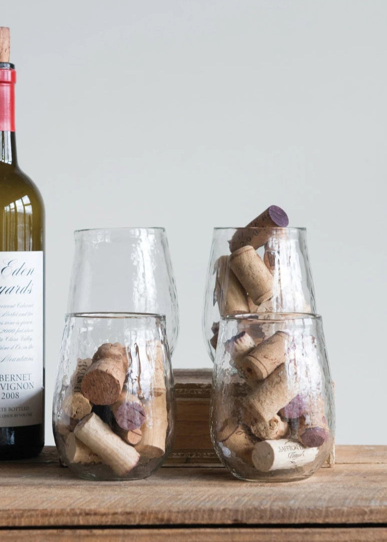 Recycled Glass--Stemless Wine Glass