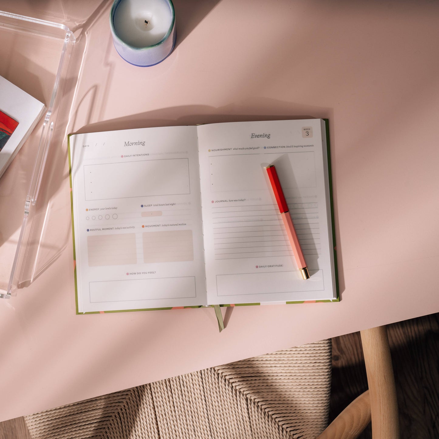 Tulip Block A5 Hardcover Guided Wellness Journal