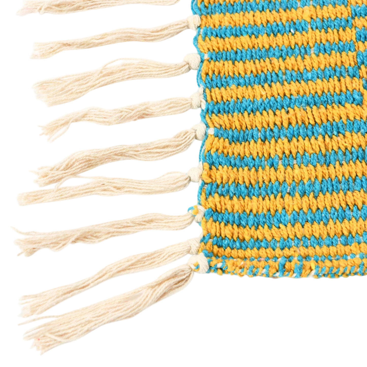 Recycled Cotton Blend Striped Throw