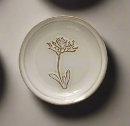 Embossed Botanical Stoneware Plates