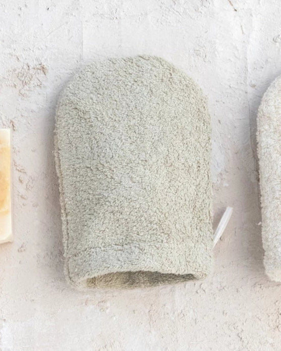 Terry Cloth Shower Mitt -- 2 Colors