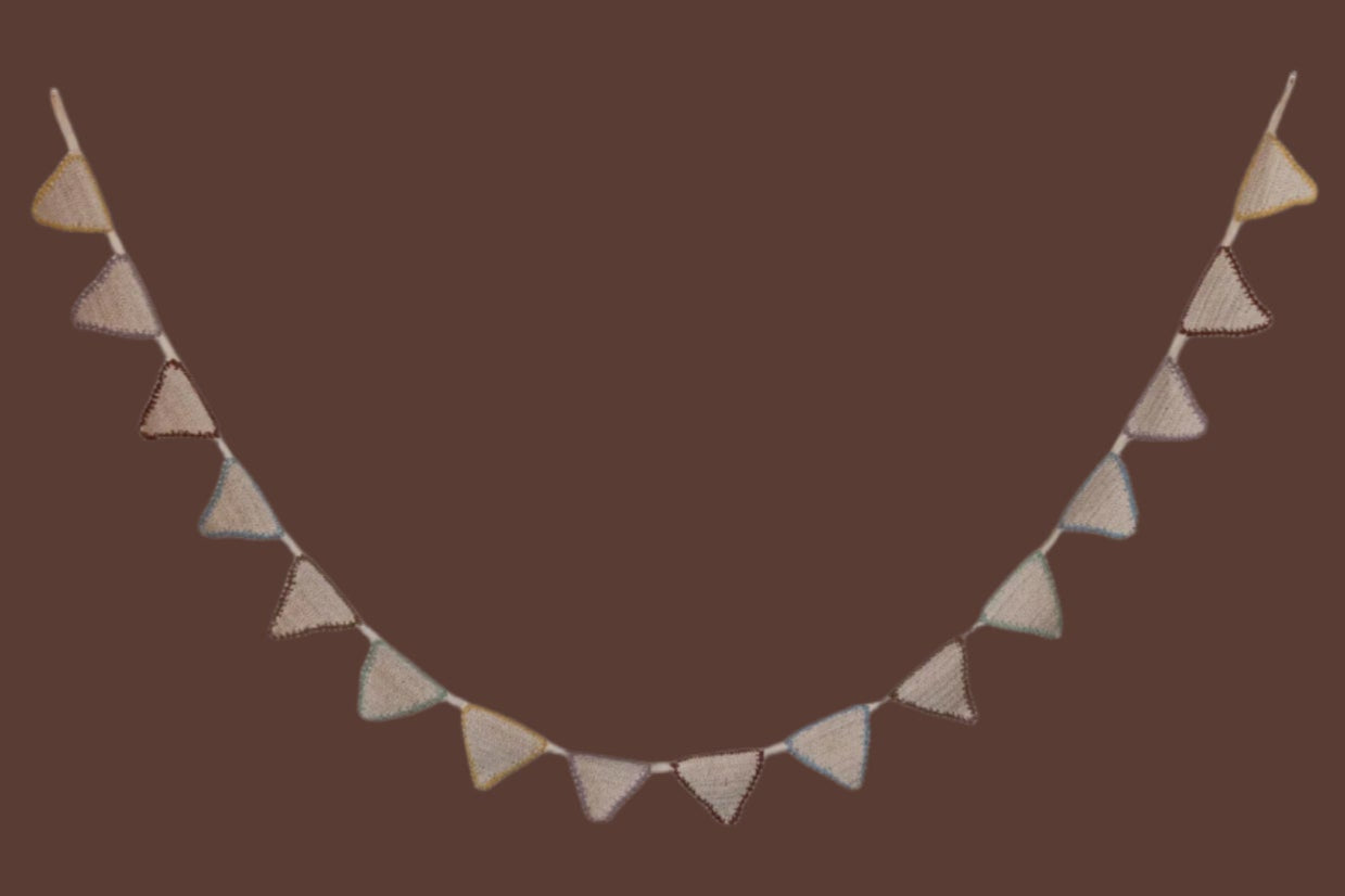 Cotton Crocheted Pennant Garland