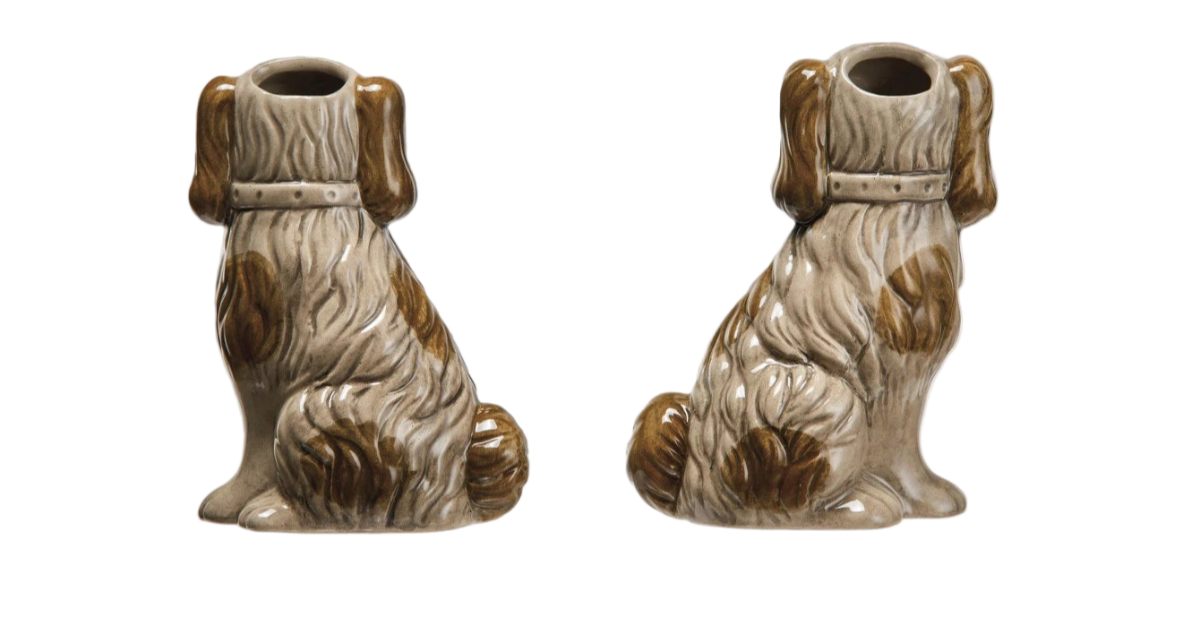 English Staffordshire Dog Vase - Small