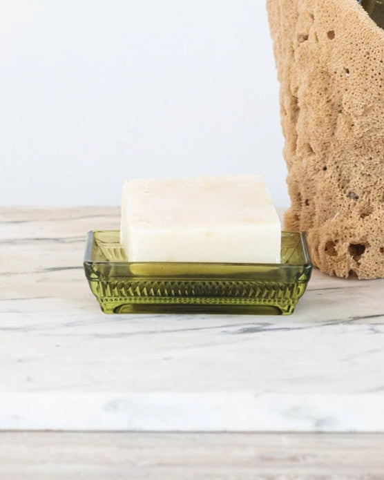 Pressed Glass Soap Dish