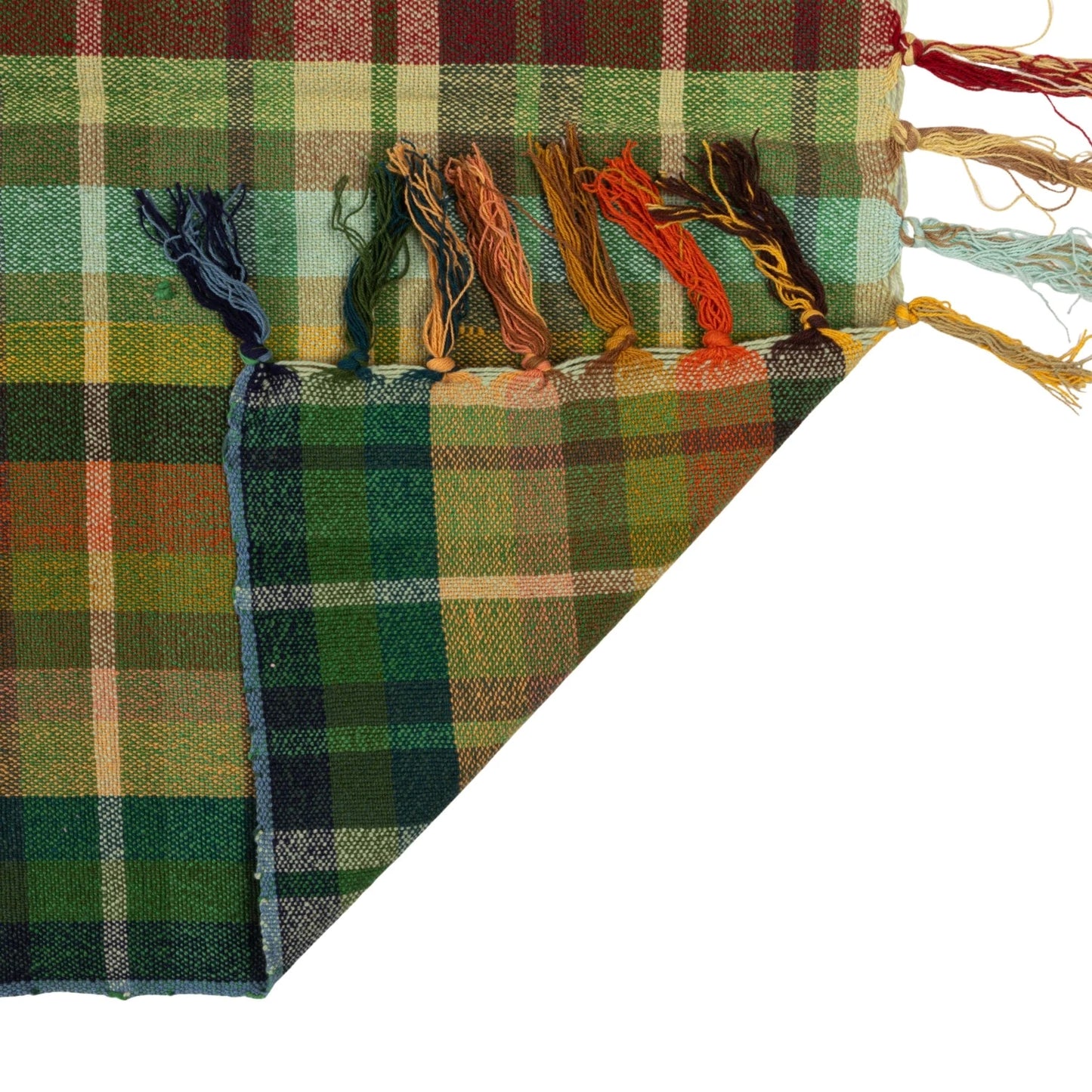 Pattern & Fringe Plaid Woven Throw