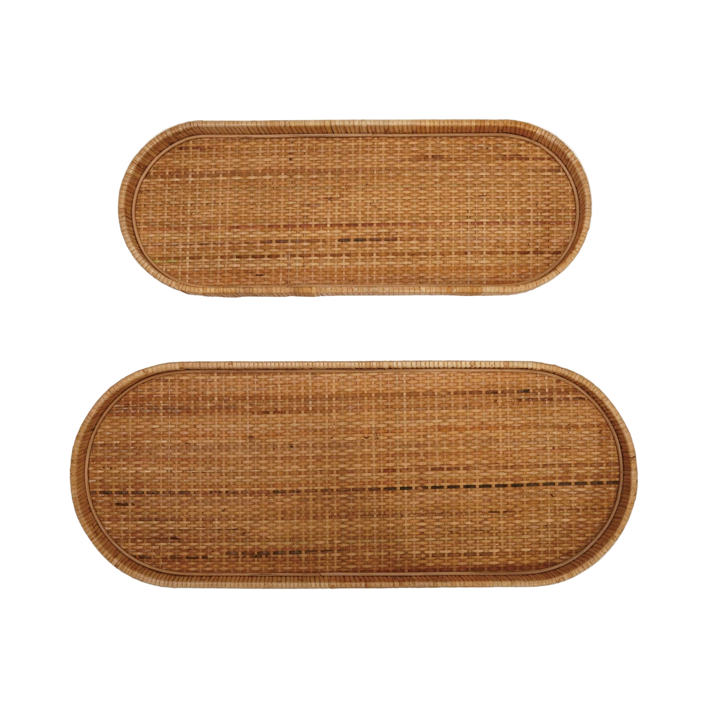 Oval Rattan Trays - 2 sizes
