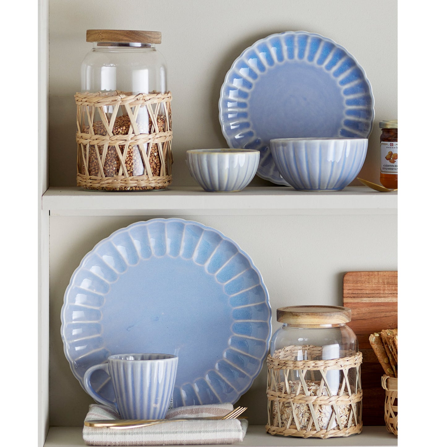 Stoneware Ribbed Bowl - Large