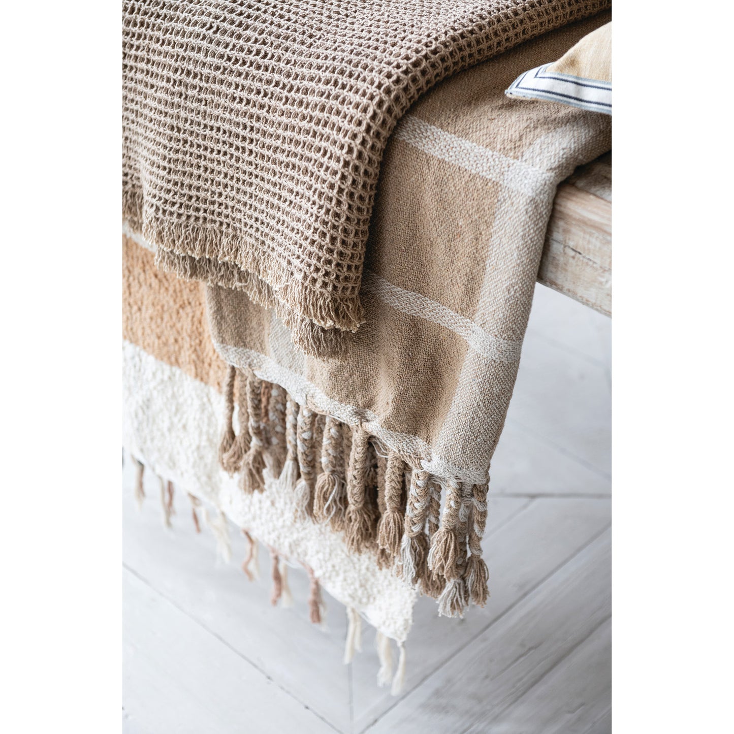 Brown/Tan Fringe Throw