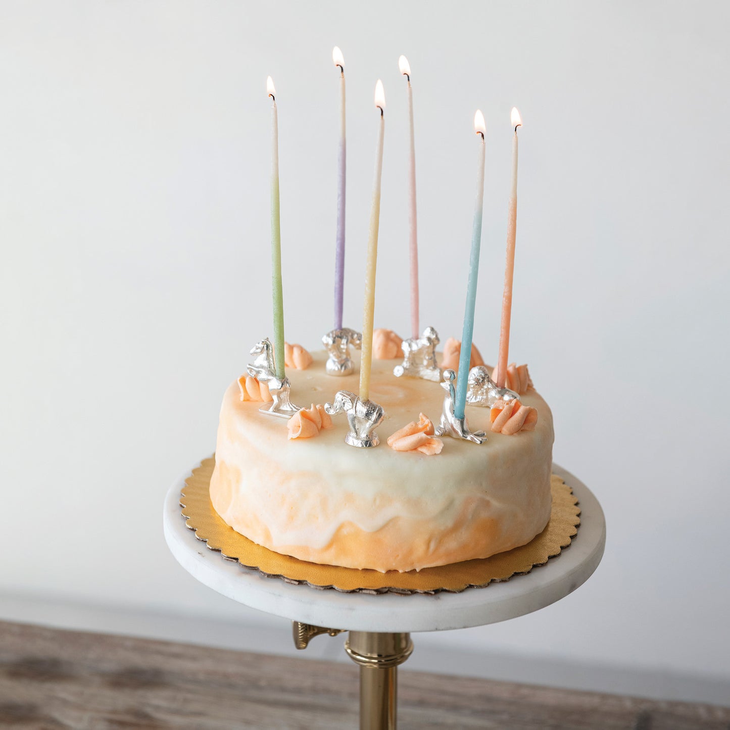 Circus Animal Birthday Cake Candle Holders - Set of 6