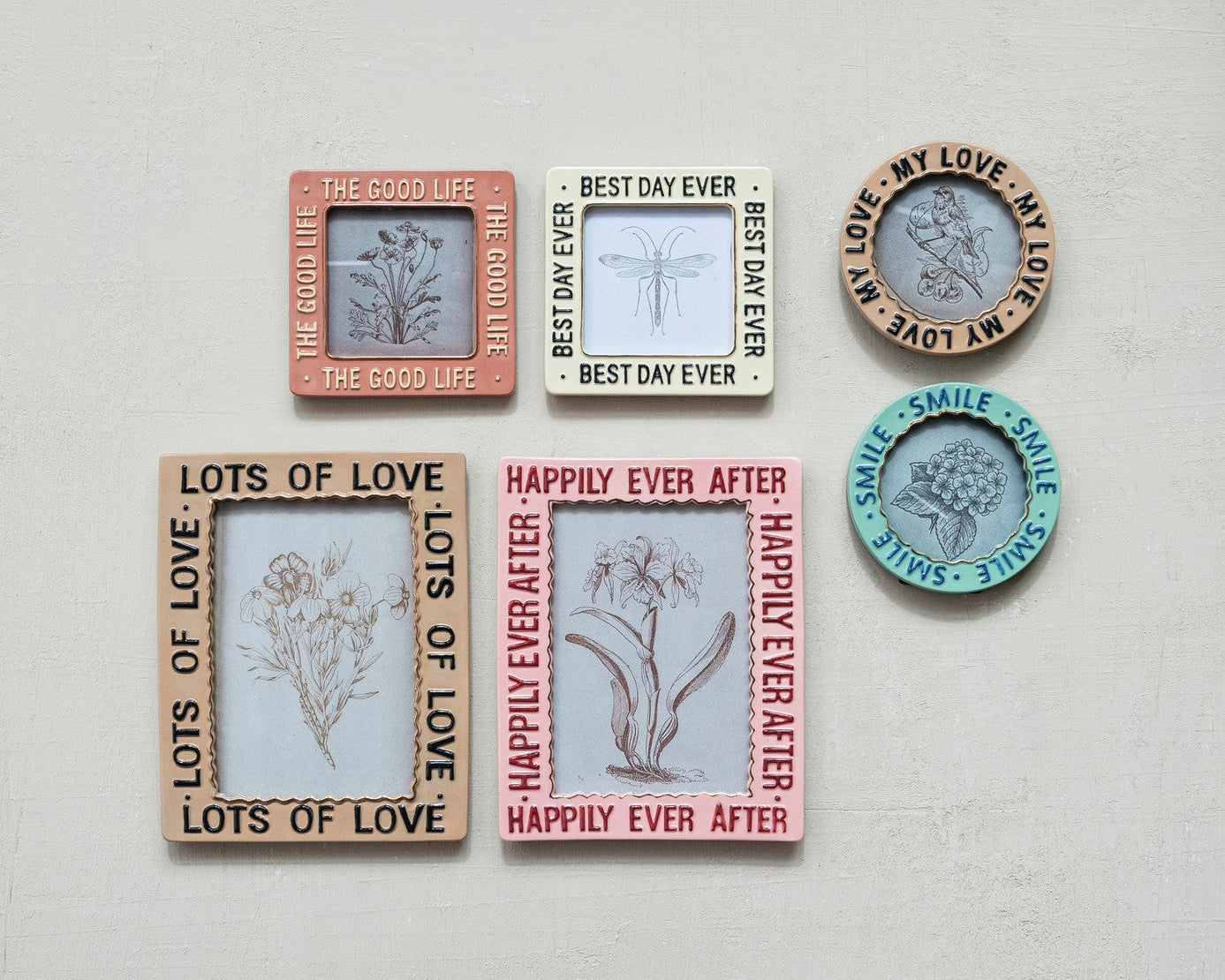 Hand-Painted Ceramic Photo Frame - 2 Styles