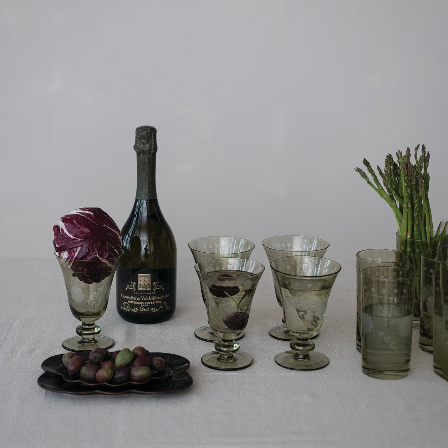 Botanical Etched Glass