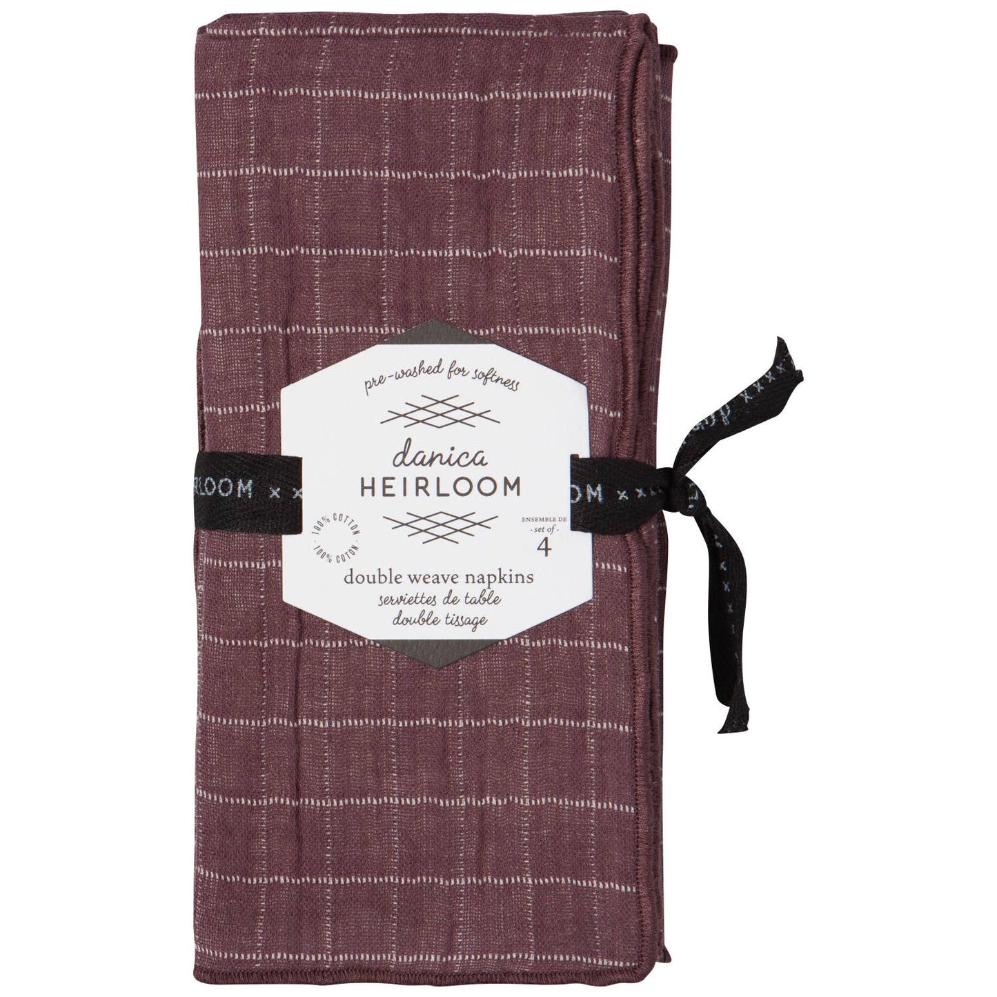 Ash Plum Double Weave Napkin - Set of 4