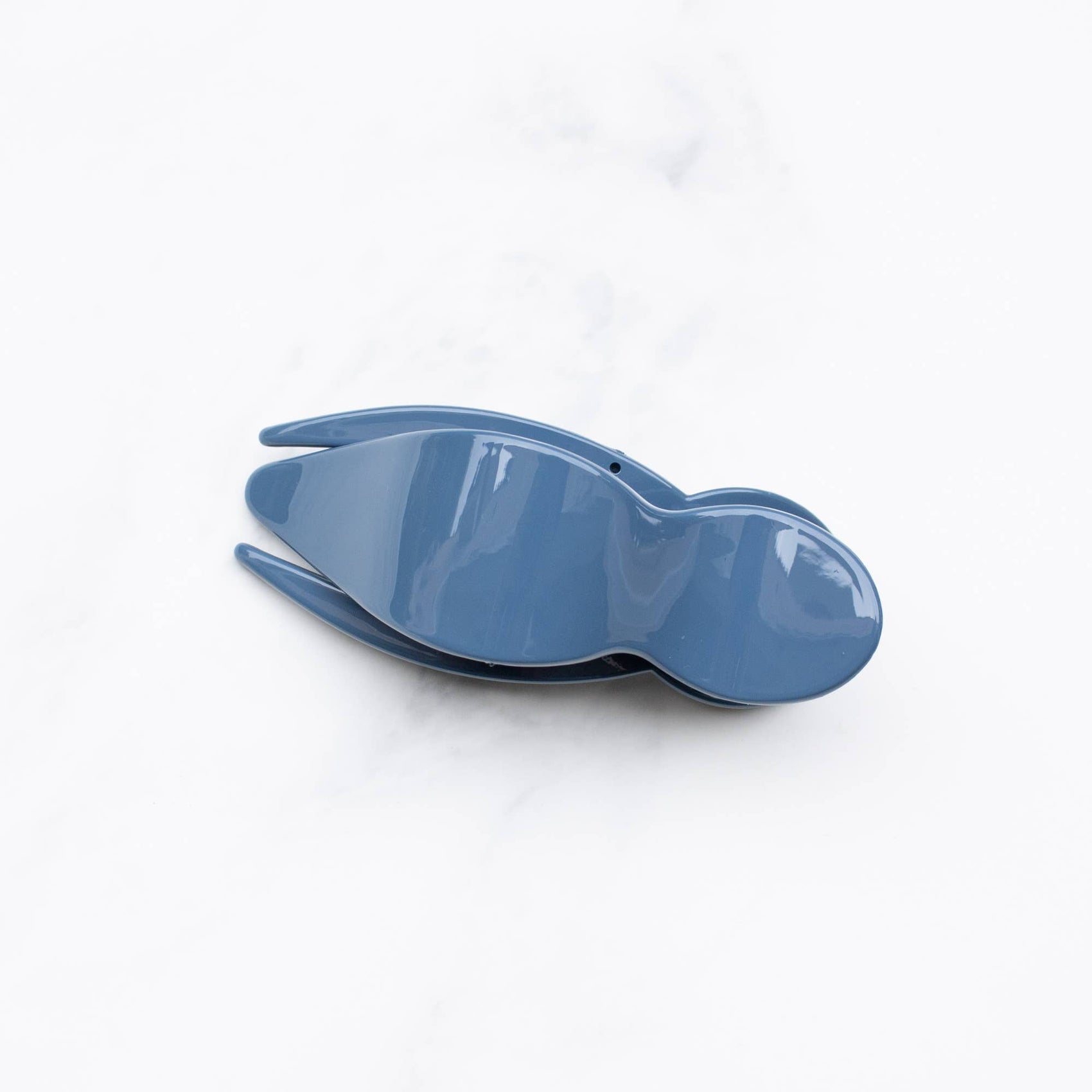 Glossy Bonnie Side Hair Claw Clip: Denim