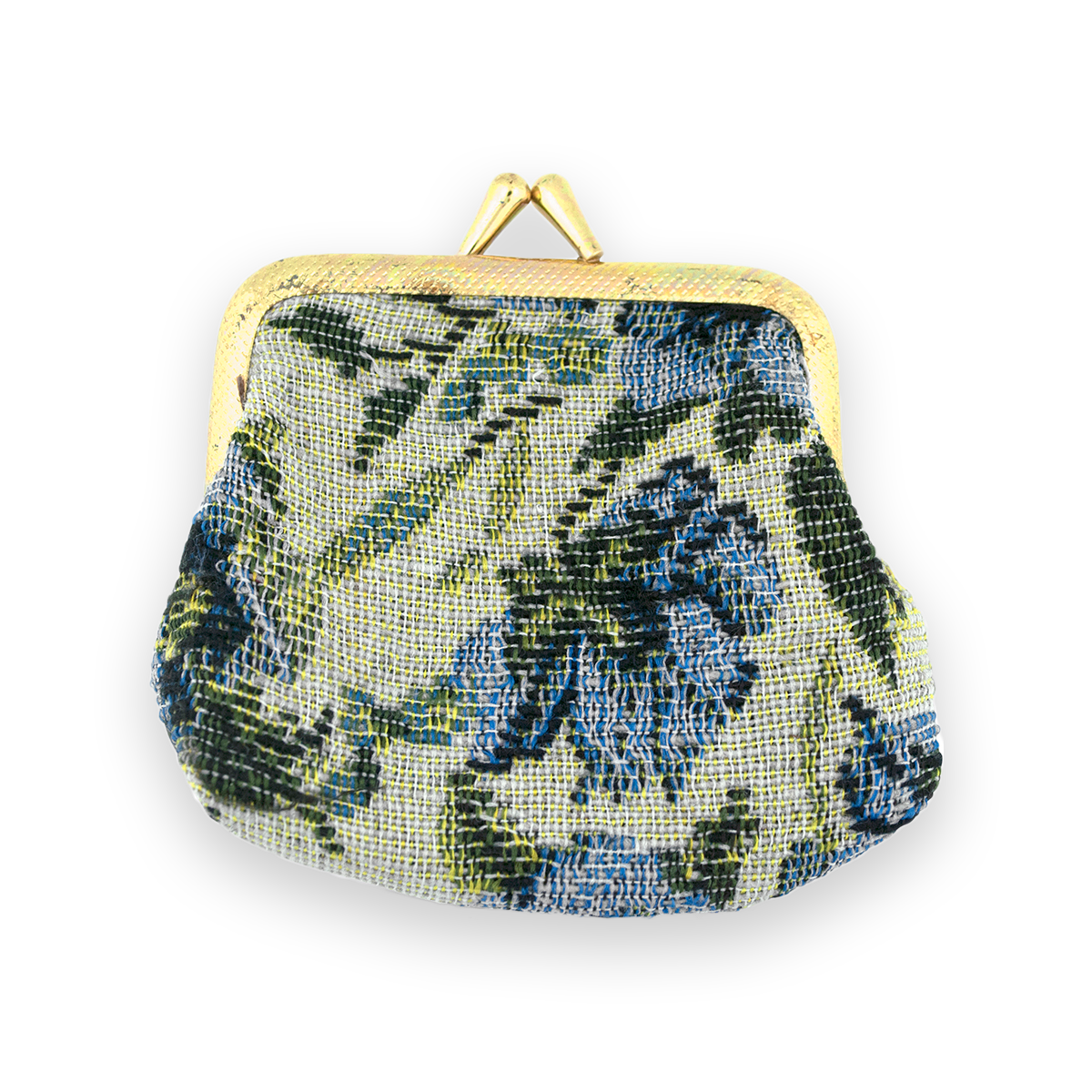 Brocade Coin Pouch with Violet Design