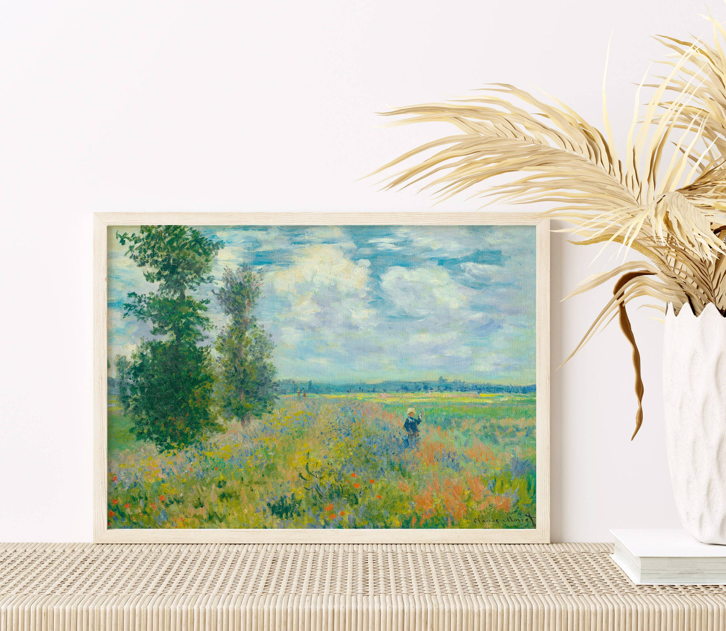 Claude Monet Fields near Argenteuil Vintage Art Print N27B: 16x20 inches/40x50cm