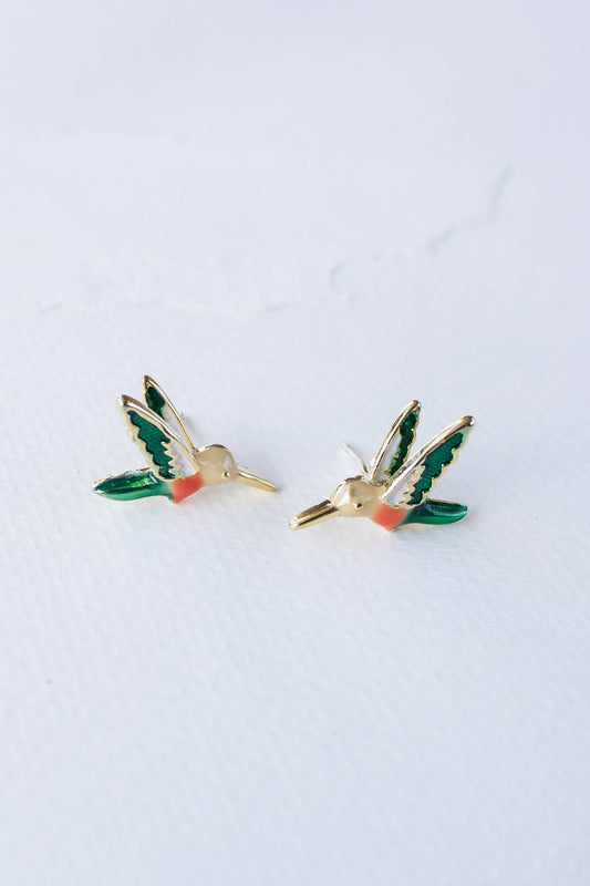 Mini Hummingbird Stud Earrings