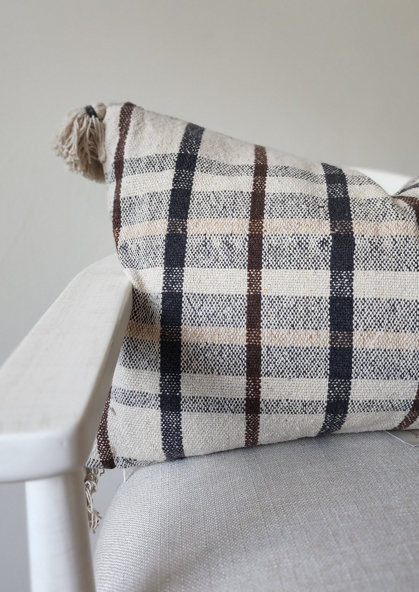 Crisp Fog Woven Lumbar Pillow