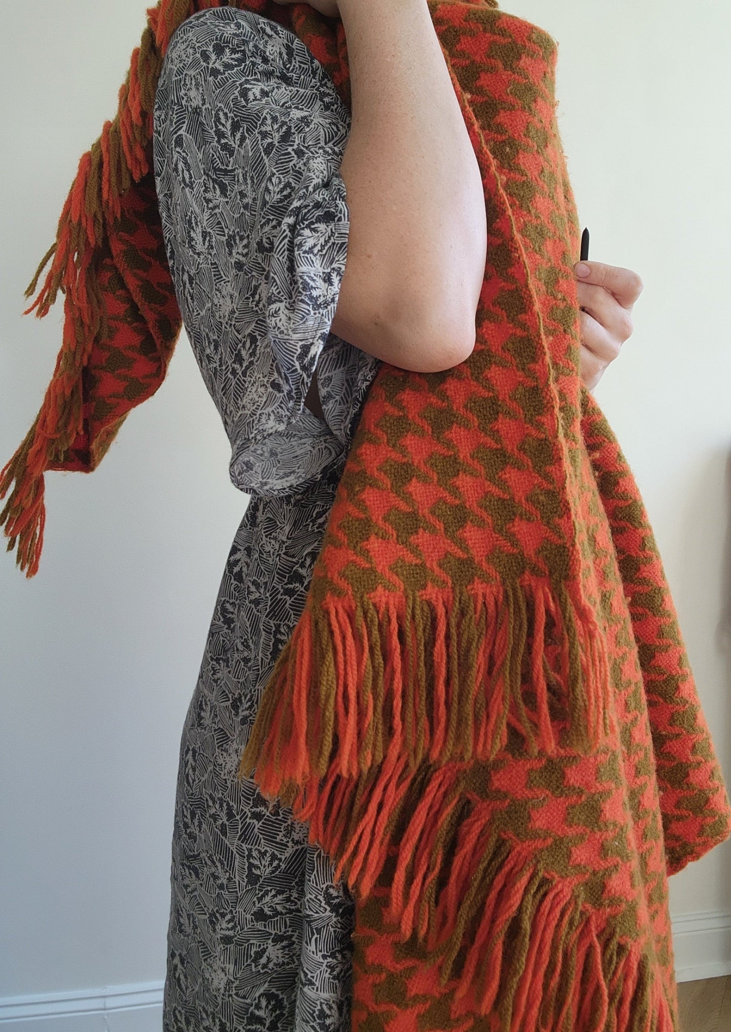 Vintage Pendleton Blanket - Orange and Cocoa