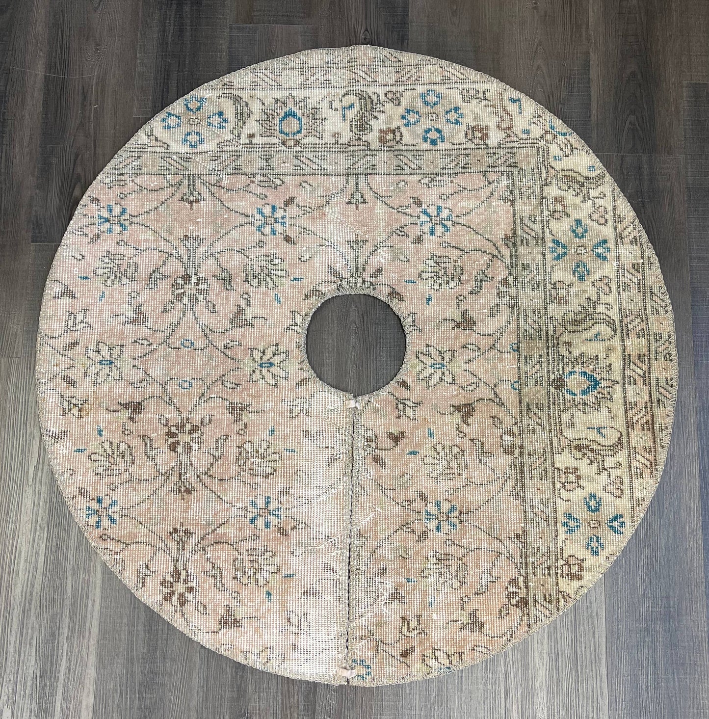 Vintage Rug Christmas Tree Skirt No. 44