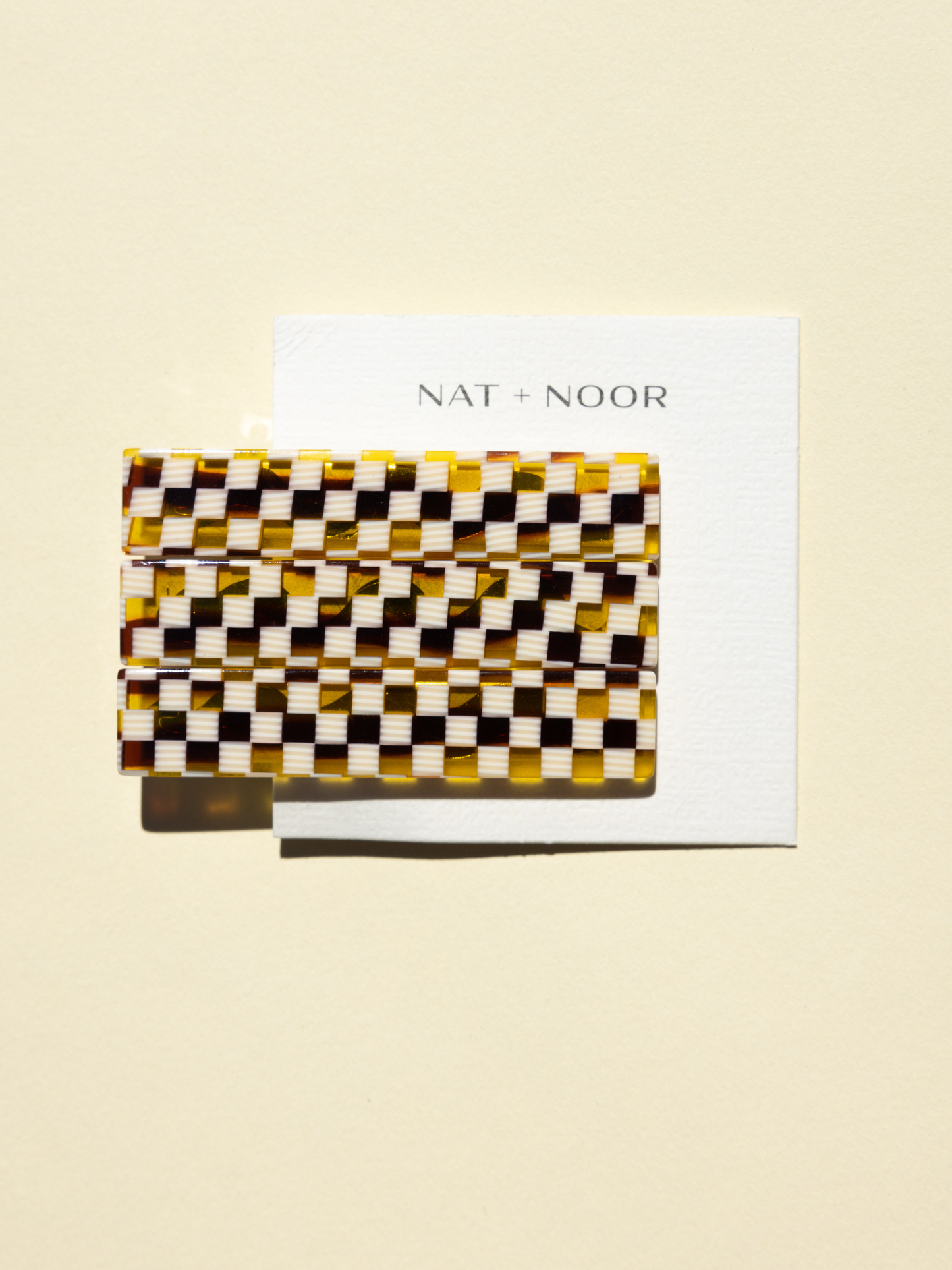 Flora Hair Clip Set In Checkered