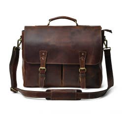 The Abai Buffalo Leather Messenger Bag