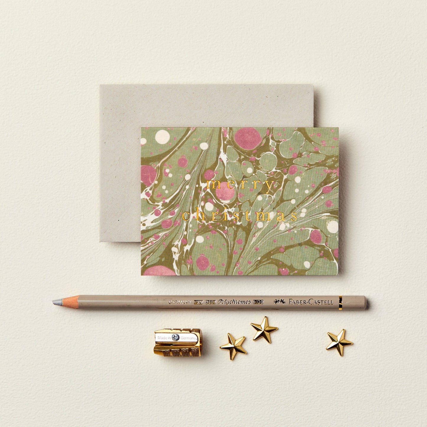 Marble 'Merry Christmas' Mini Card
