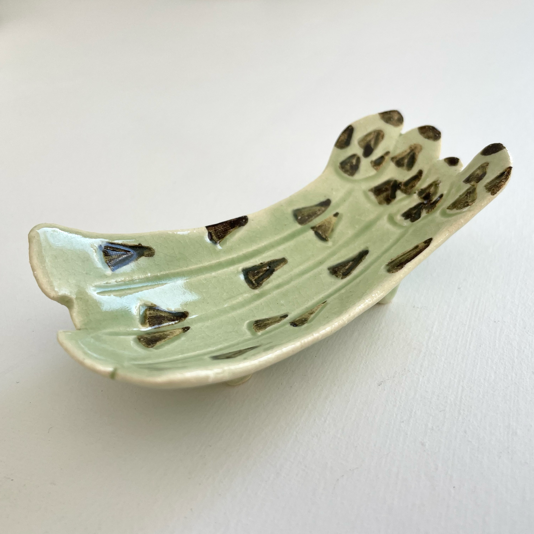 Handmade Ceramic Asparagus Dish
