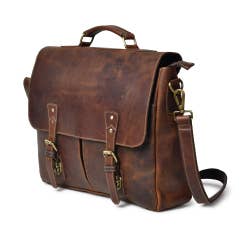 The Abai Buffalo Leather Messenger Bag
