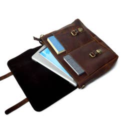 The Abai Buffalo Leather Messenger Bag