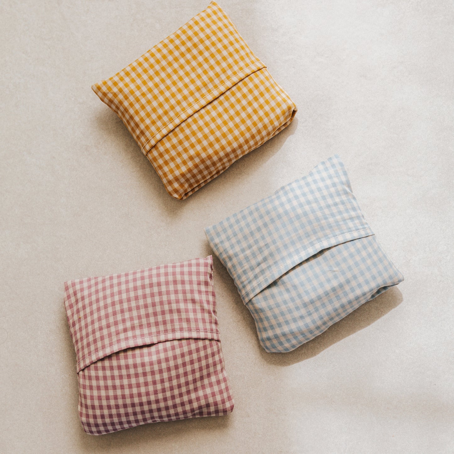 Foldable Grocery Bag - Gold Check