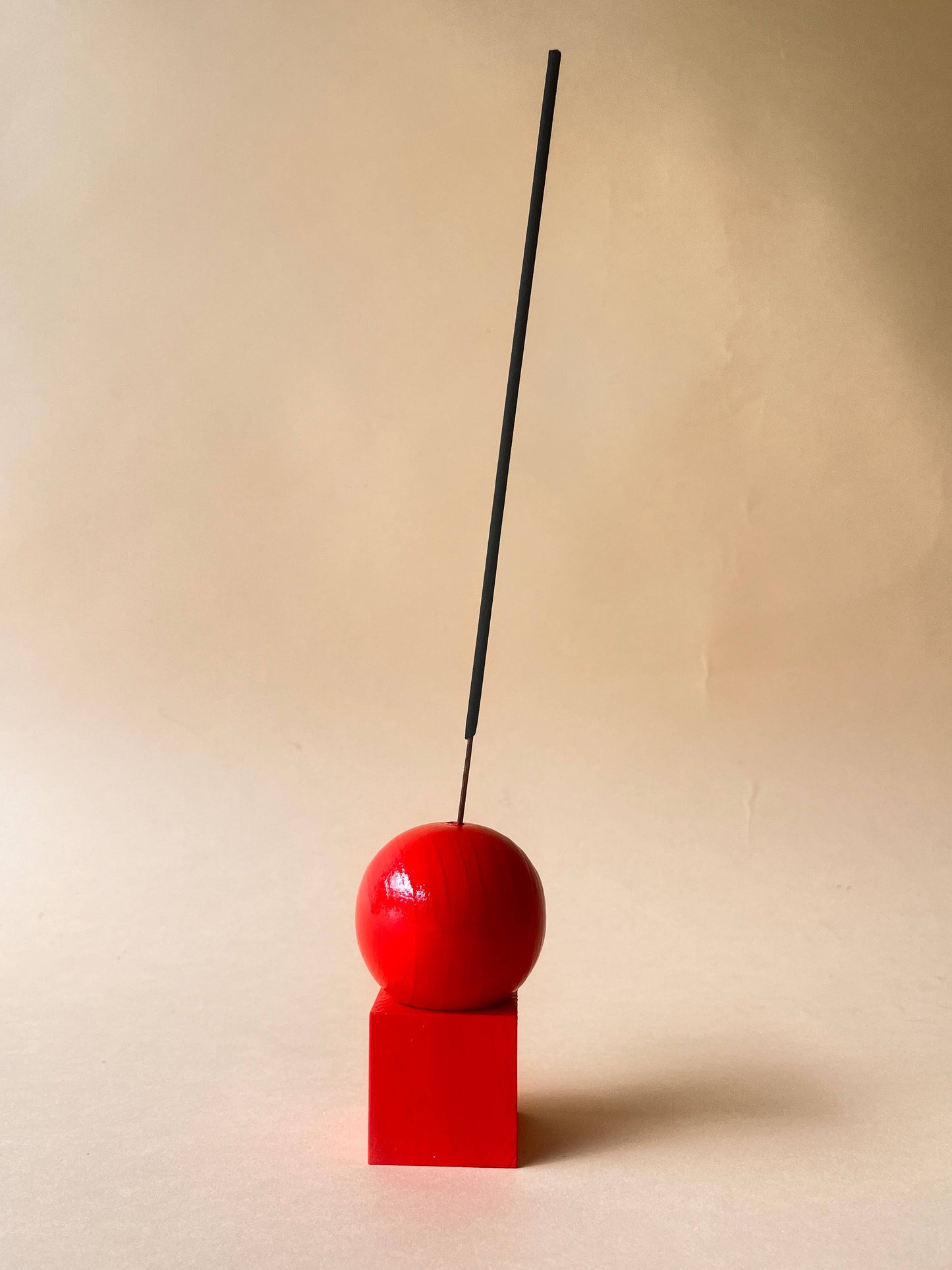 Wooden Incense Holder - Lollipop Red