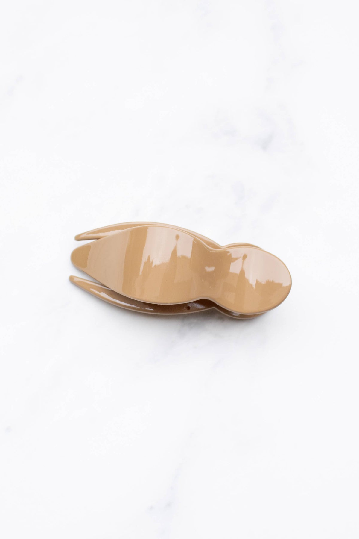 Glossy Bonnie Side Hair Claw Clip: Mustard