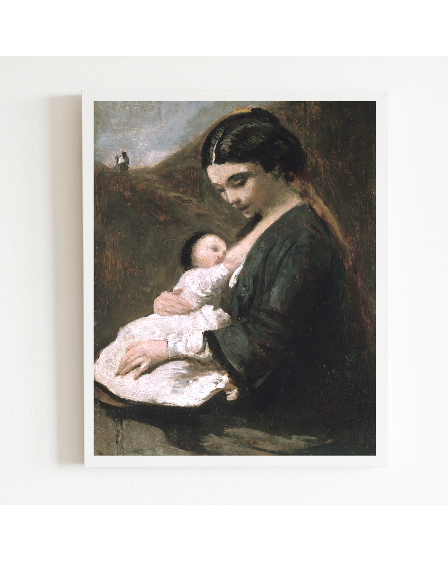 Mother and Child Antique Art Print