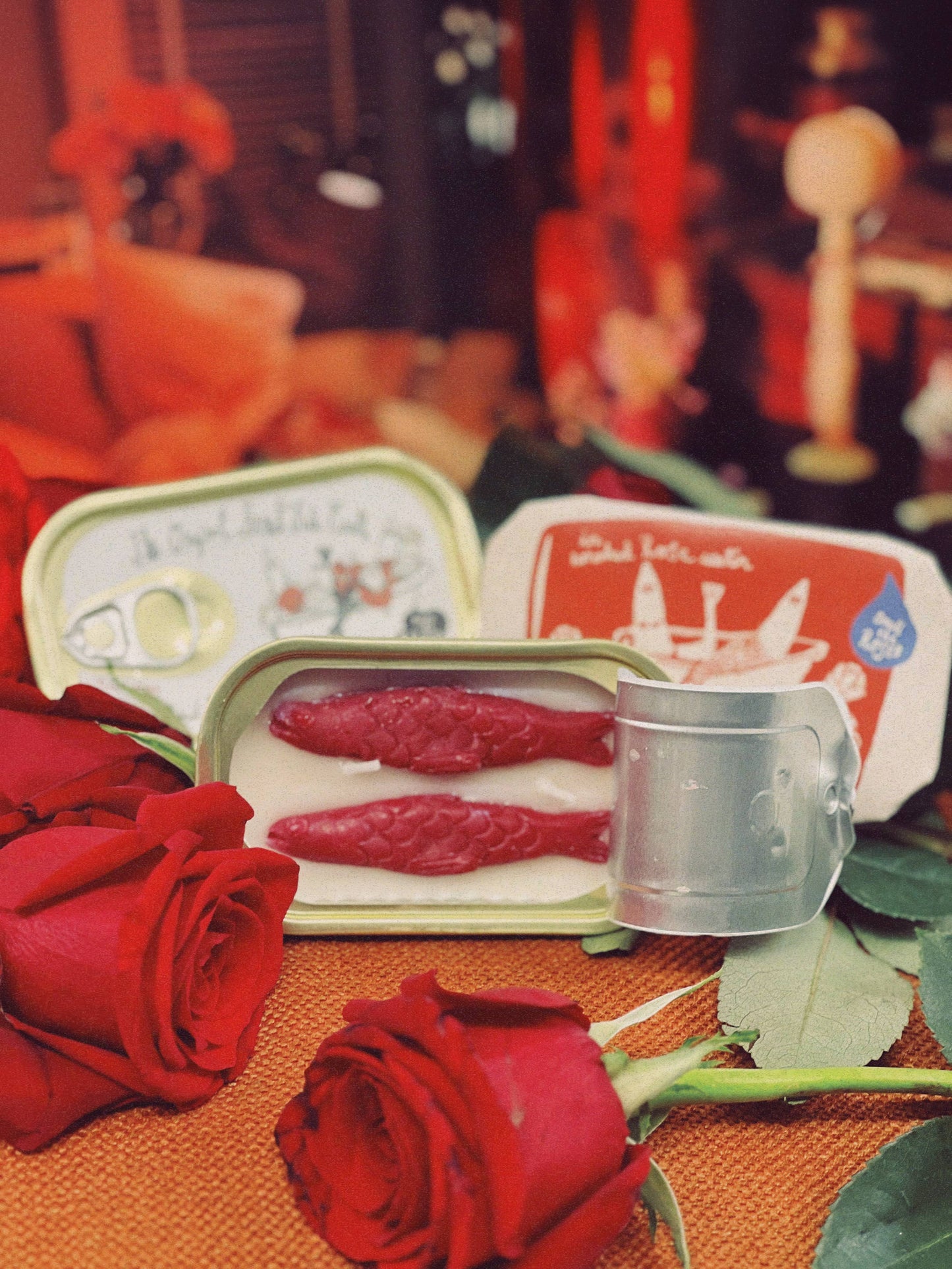 Tinned Fish Candle - Smoked Rose Water Handmade Soy Wax