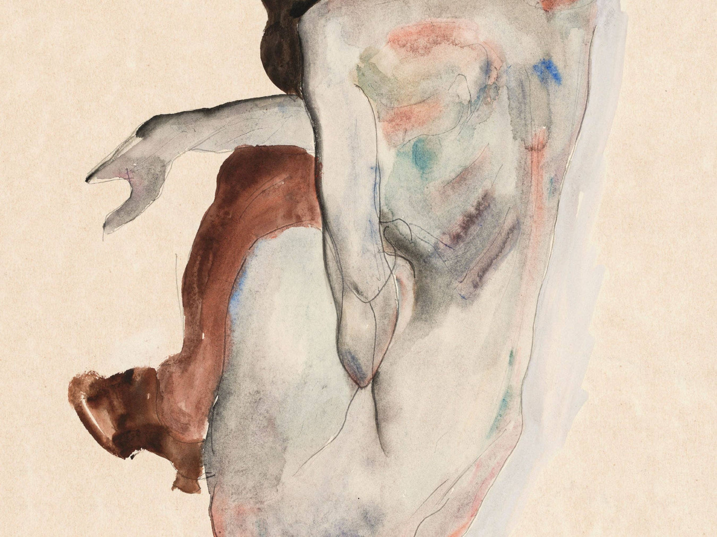 Egon Schiele - Naked Lady: 8x10 inch