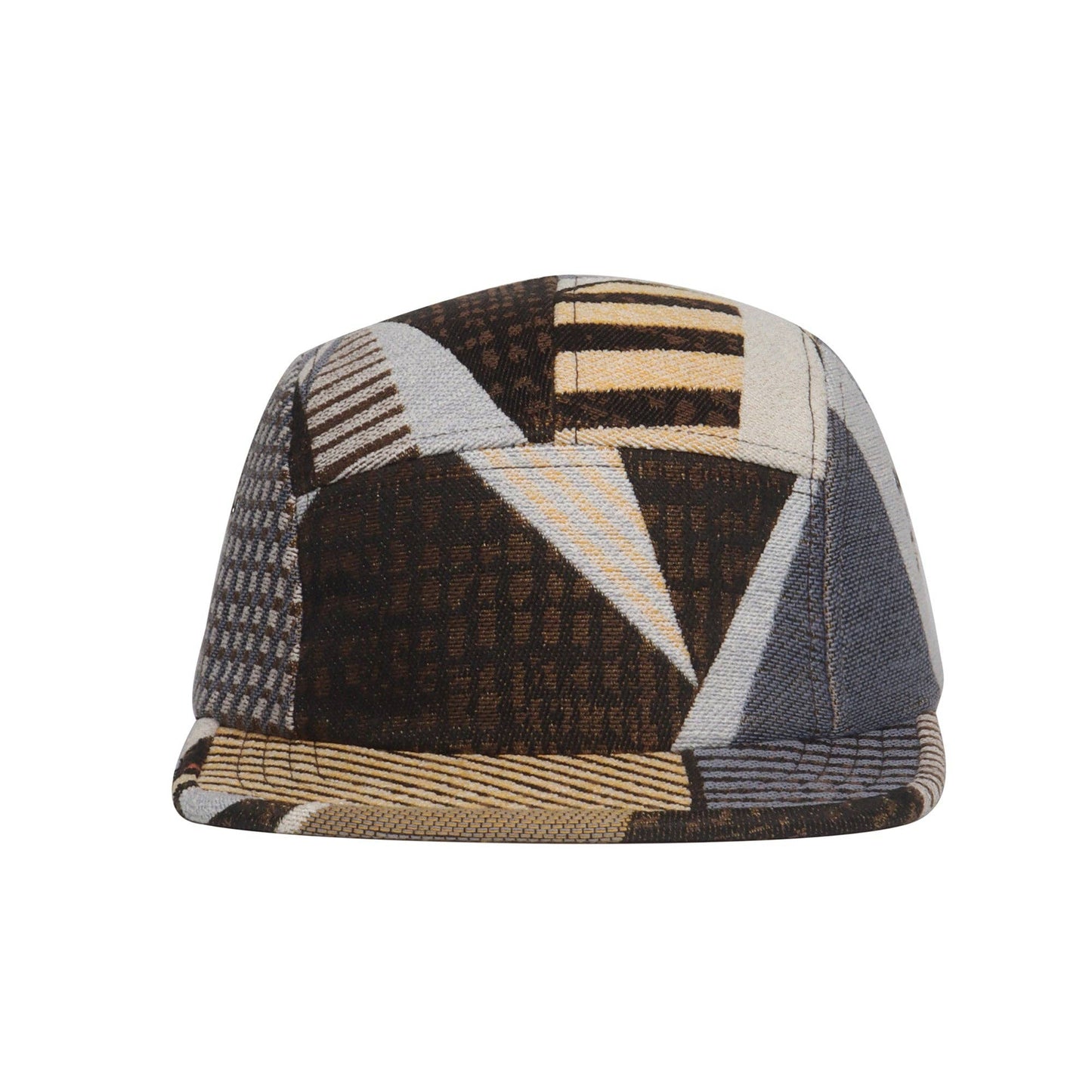Hatphile Random Patch Jacquard 5 Panel Hat Camp Cap: Large