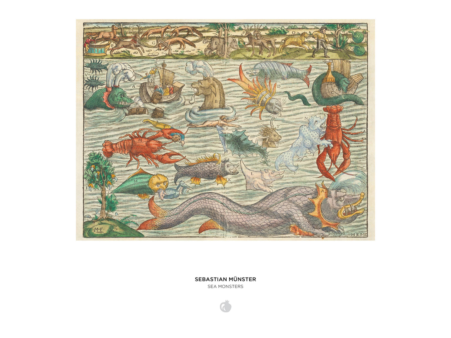 Sebastian Münster: Sea Monsters 1000-Piece Jigsaw Puzzle