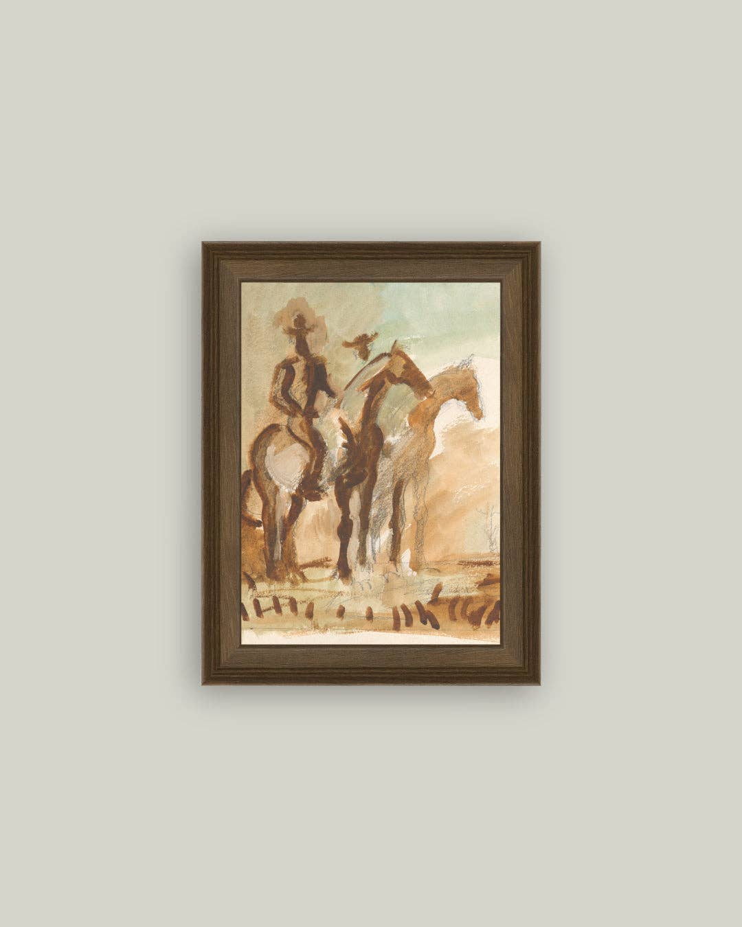 Study of the Watch Framed Antique Art