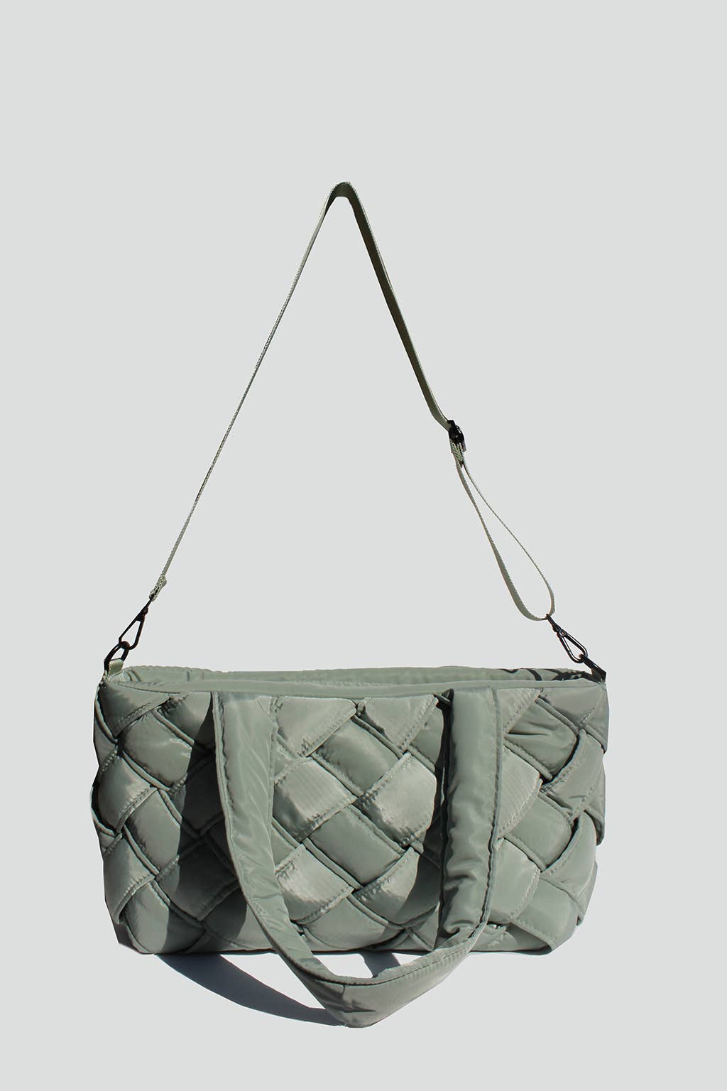 Athena Nylon Woven Tote: Mint