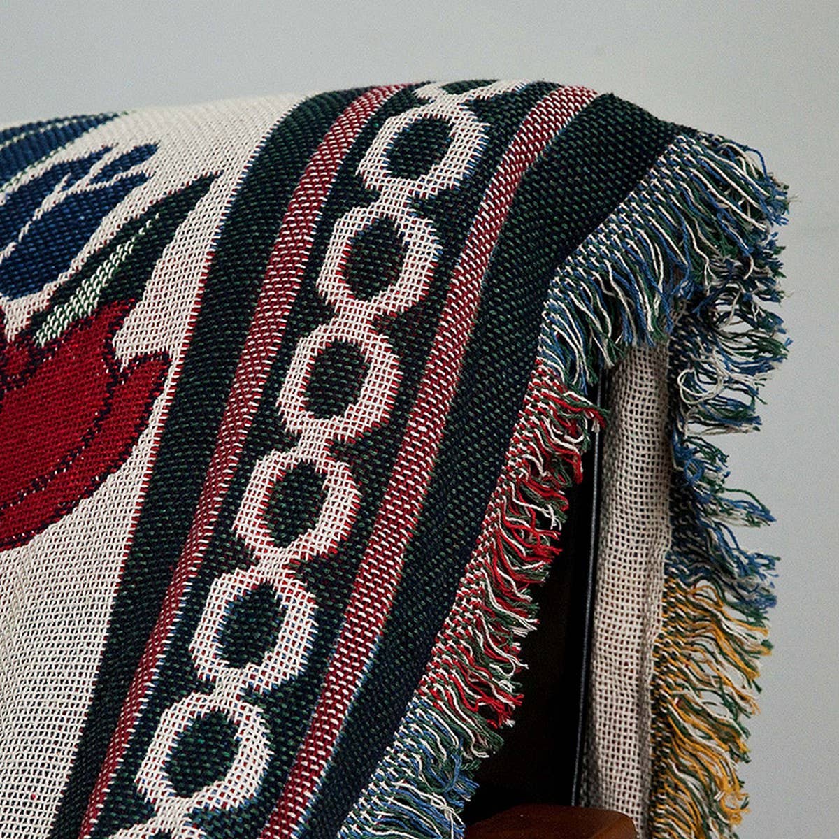Woven Floral Throw