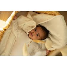 Billie Knit Baby Blanket, Cream