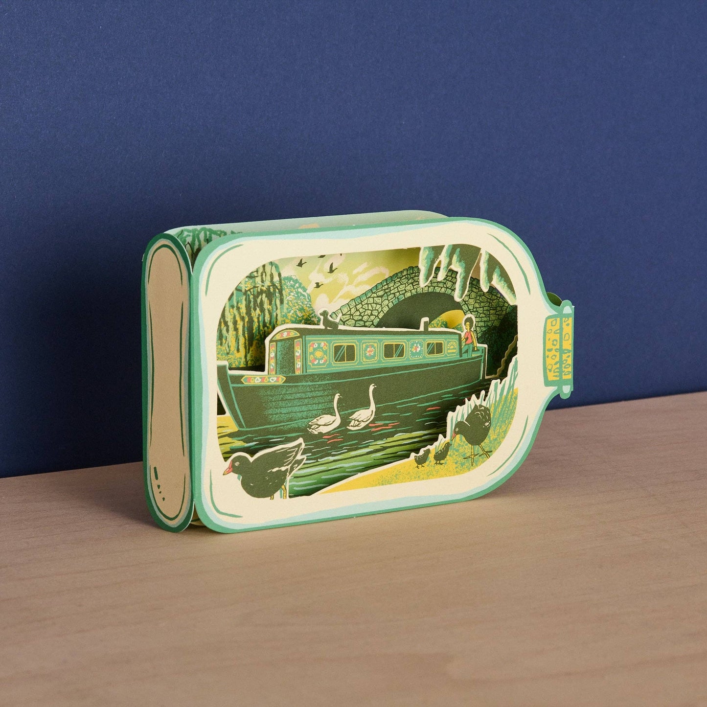Canal  Boat In Bottle