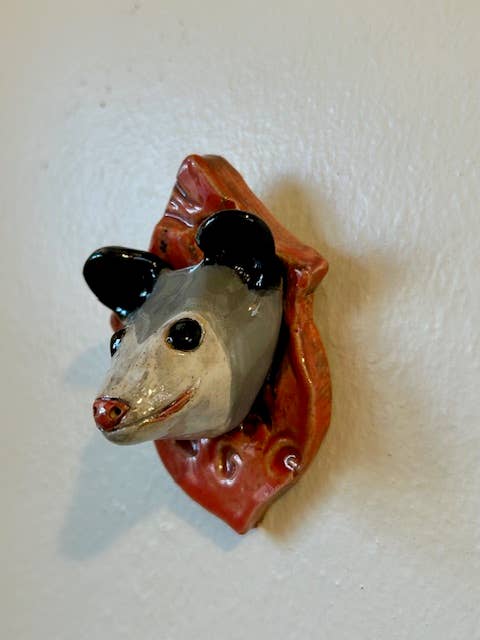Opossum on a Plaque