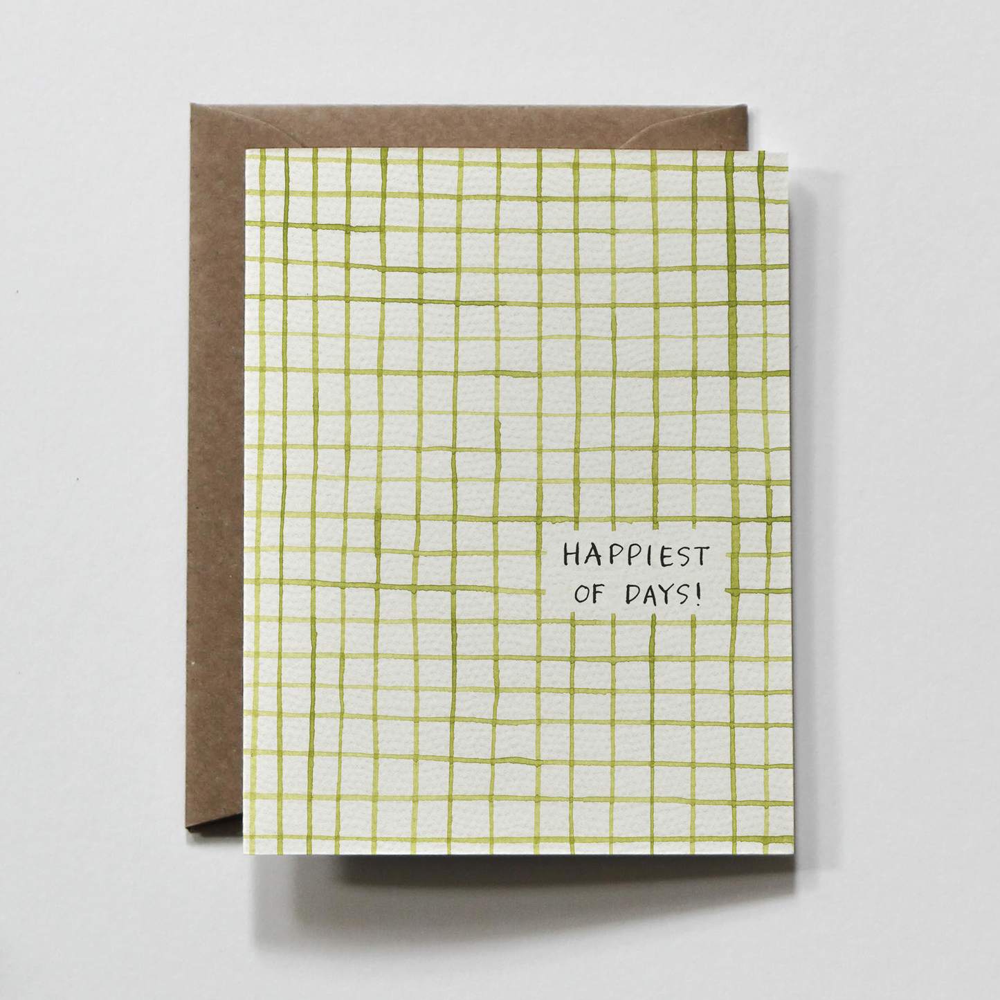 Grid | Green Lines Happiest Happy Birthday Greeting Card