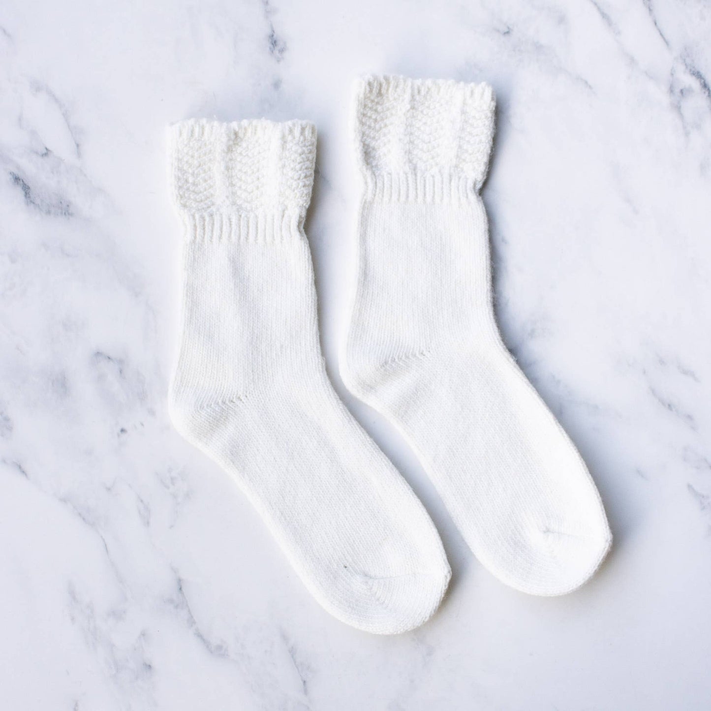 Charlotte Combed Wool and Cashmere Socks: Mocha