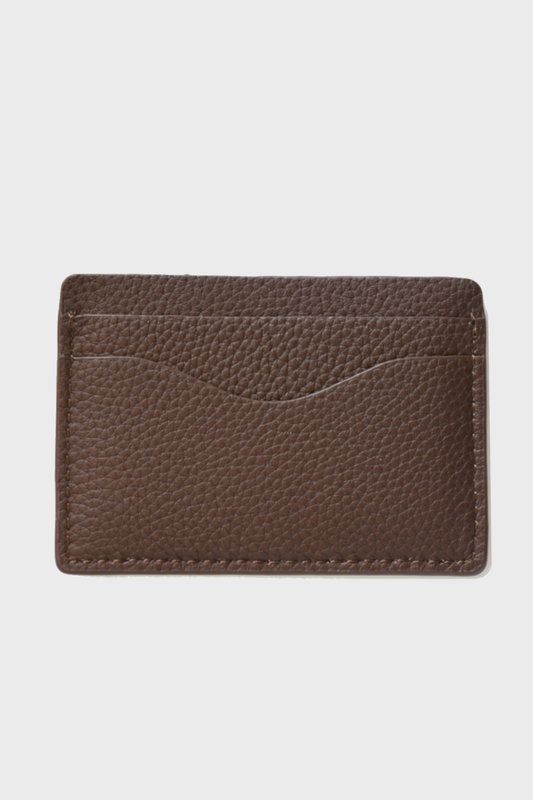 Classic Leather Cardholder: Brown or Orange