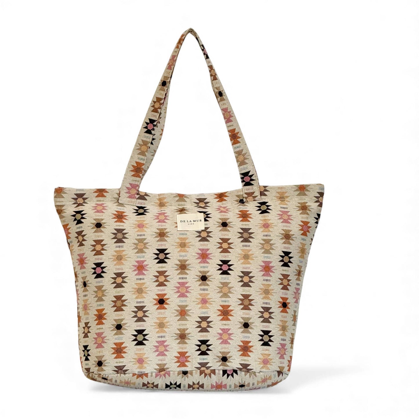 Zippered Bag in Spring Geo - Large