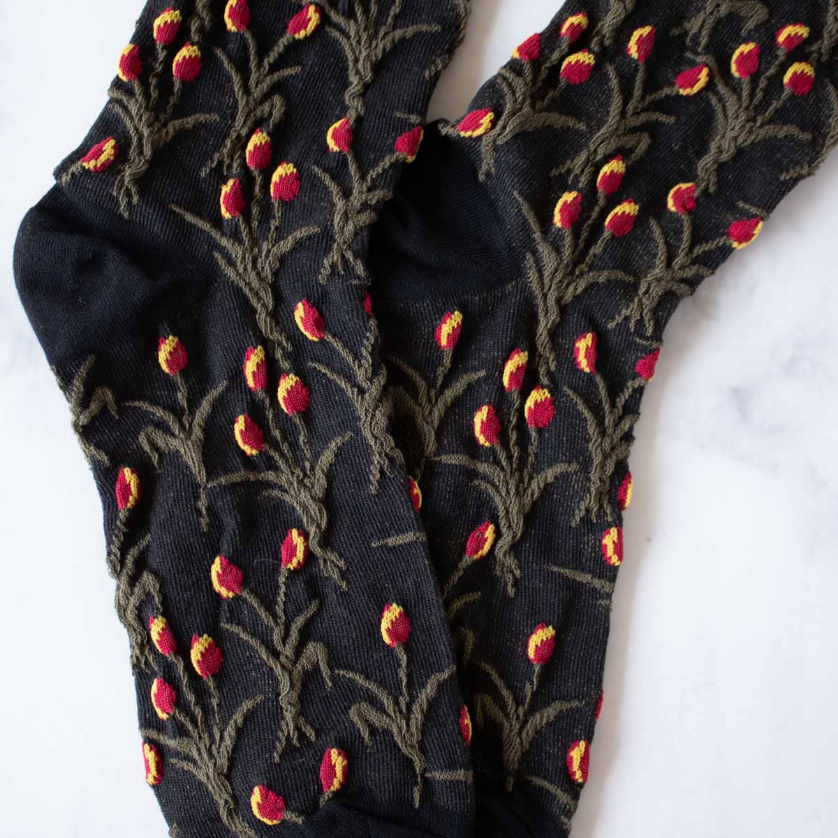 Vintage Tulip Casual Socks